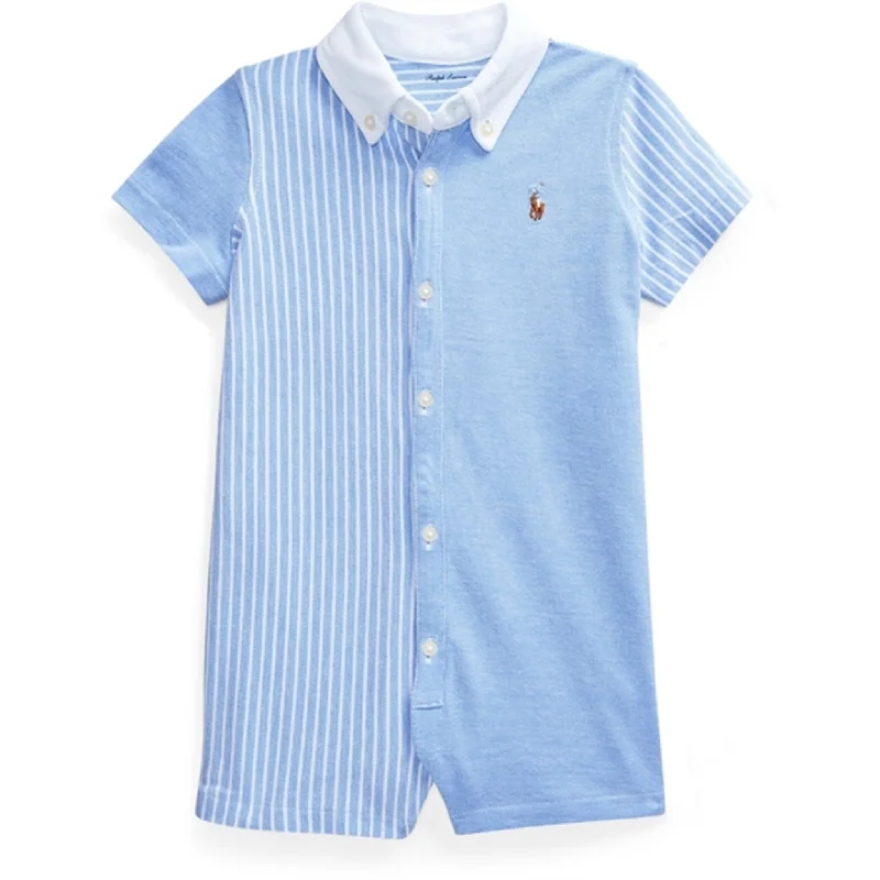 Ralph Lauren Baby Boy Jumpsuit Harbor Island Blue/White