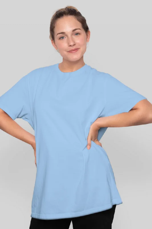 Baby Blue Oversized T-shirt for women