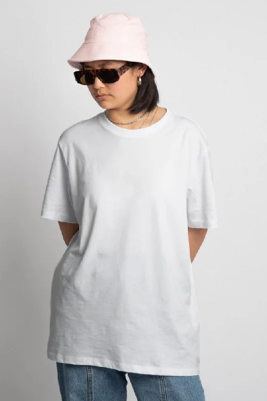 White Lightweight Oversized T-shirt for women