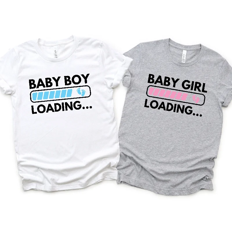 Gender Reveal Shirt, Baby Reveal TShirt, Baby Boy Loading, Baby Girl Loading, Baby Announcement