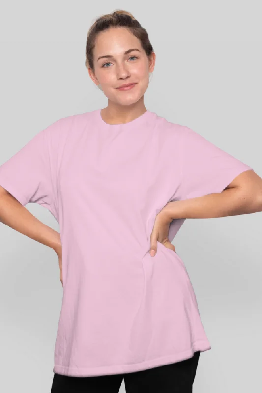 Light Pink Oversized T-shirt for women