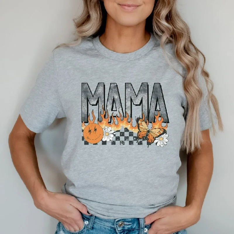 Retro Hot Rocker Mama Shirt, New Mom TShirt, Mother's Day Gift, Gift for New Mom, Mom Birthday Present