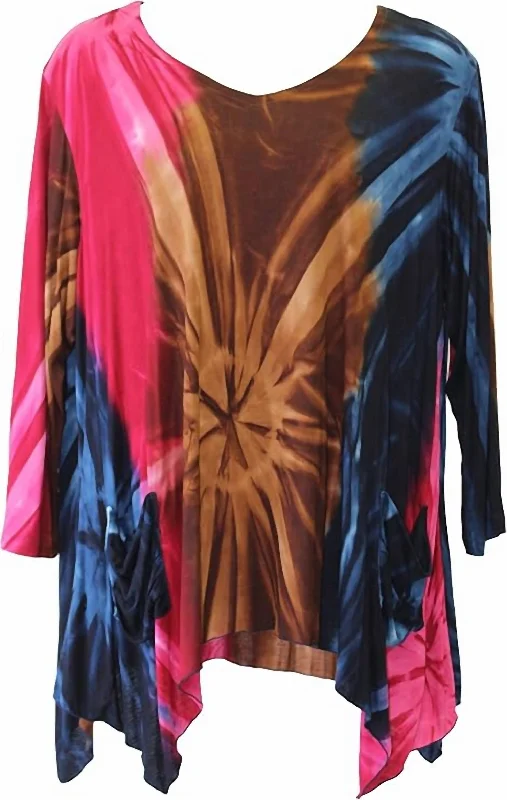 Women's Pocket Tunic - Plus In Starburst