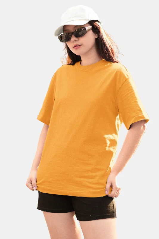 Golden Yellow Oversized T-shirt for women