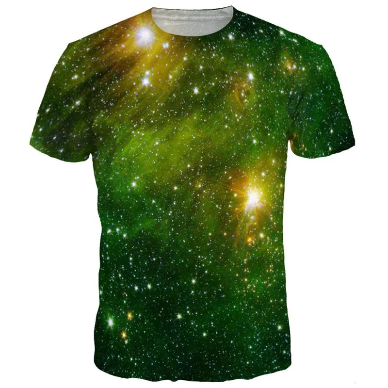 Green Space 3D Galaxy T-shirt Men/women