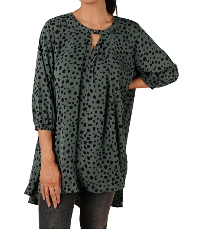 Spruce Dalmatian Spot Tunic In Green