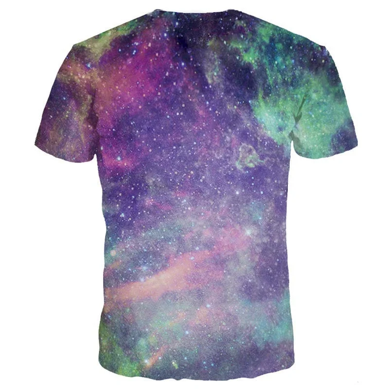 Purple Space Galaxy 3D T-shirt Men/women