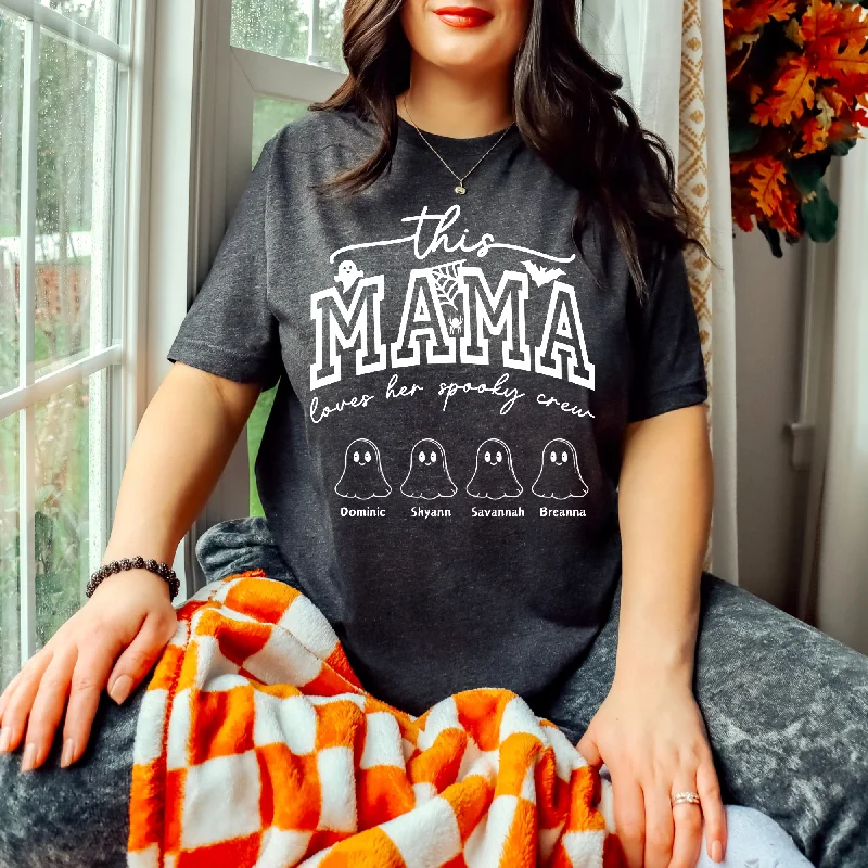 Women's T Shirts - Mama Loves Her Boos Personalized T shirts, Hoodies and Sweatshirts