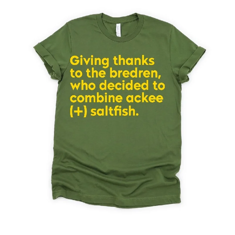 Give Thanks Ackee & Saltfish Unisex Short Sleeve Shirt