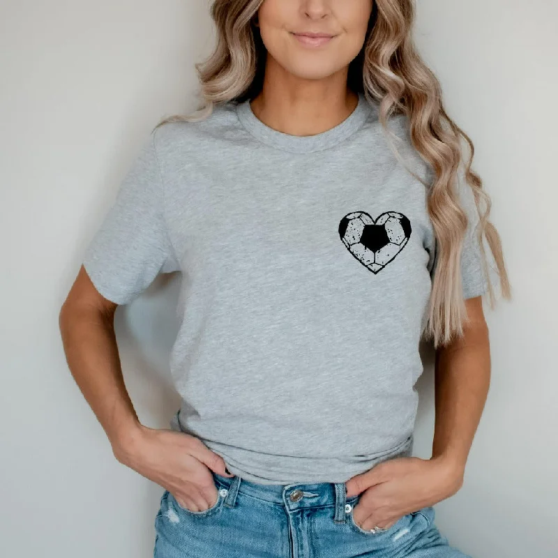 Soccer Distressed Heart Shirt, Soccer Mom TShirt, Gift for Soccer Mom, Graphic Tee