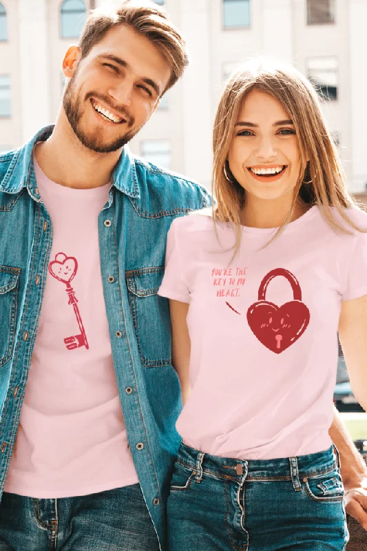 Key Lock Couple T Shirt