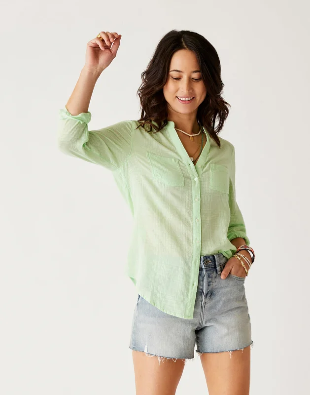 Dylan Textured Tunic: Lime