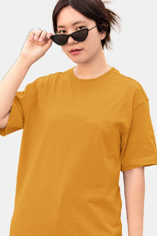 Mustard Yellow Oversized T-shirt for women