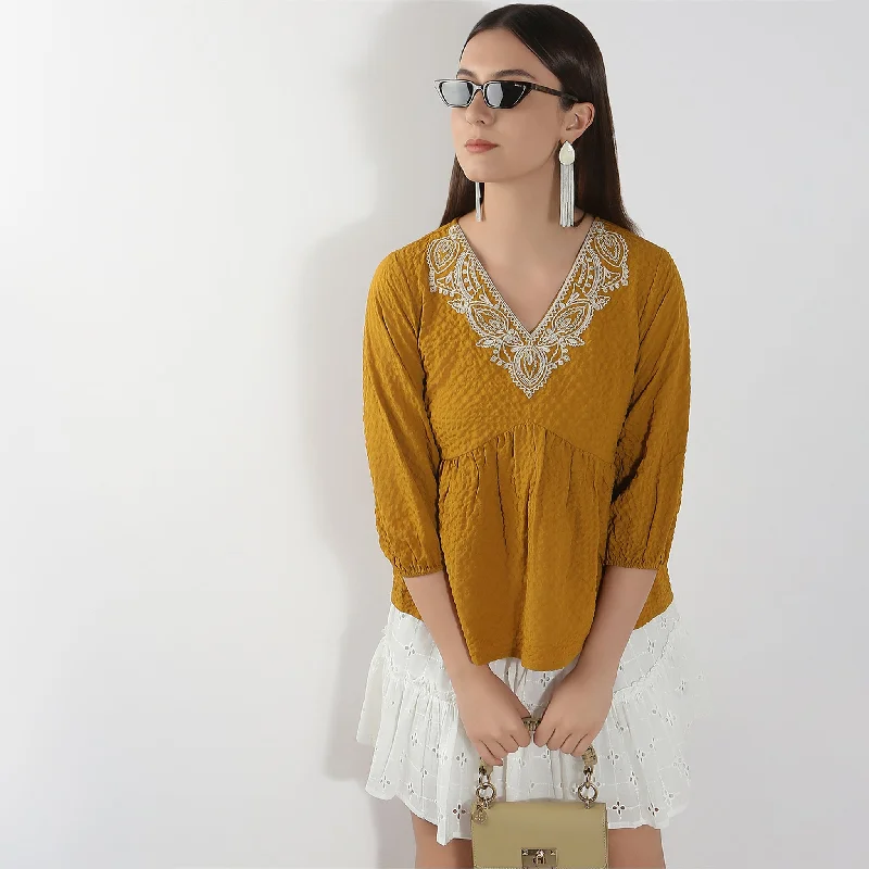 Regular Fit Embroidered Tunic