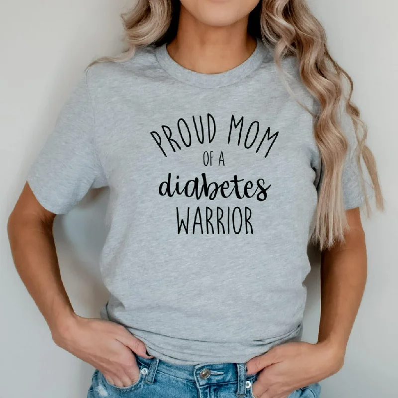 Proud Mom of a Diabetes Warrior Shirt, Diabetes Awareness Month Walk Graphic Tee, Diabetic Gift