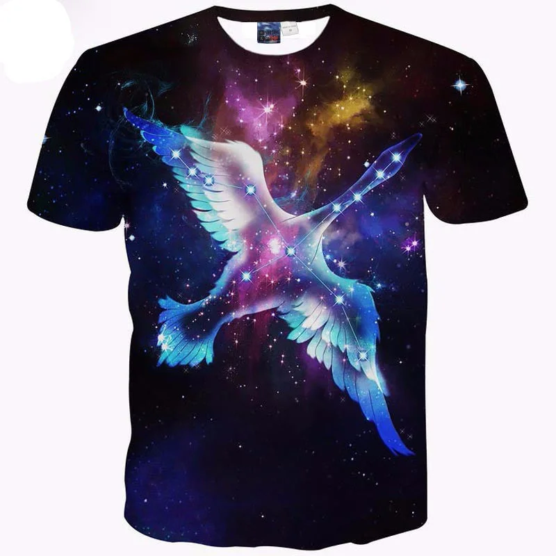 Flying Stars Swan 3D T-Shirt- Men