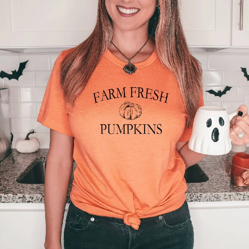 Farm Fresh Pumpkins Shirt, Halloween Pumpkins Graphic Tee, Halloween Party Costume Shirt