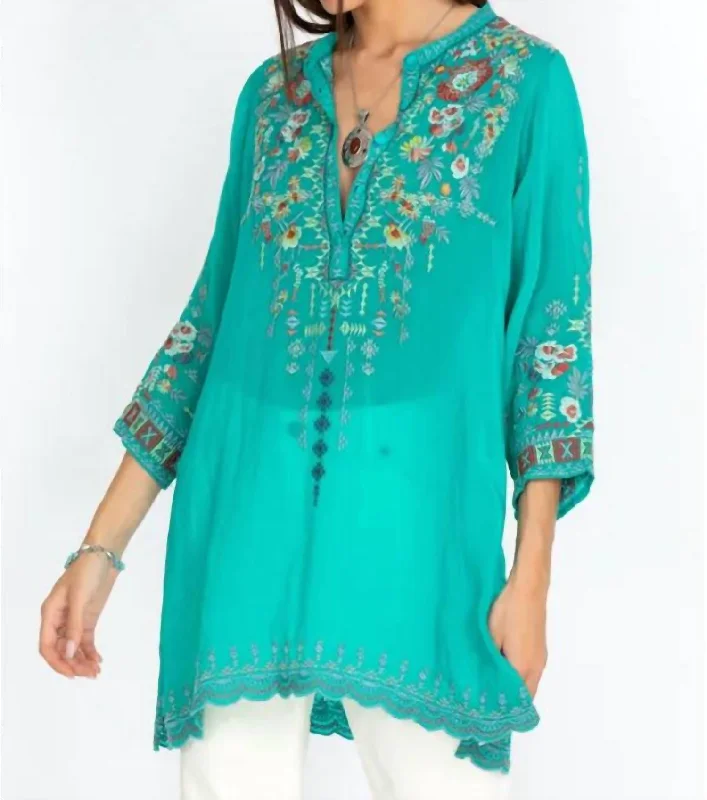 Vicenza Tunic In Tropical Teal