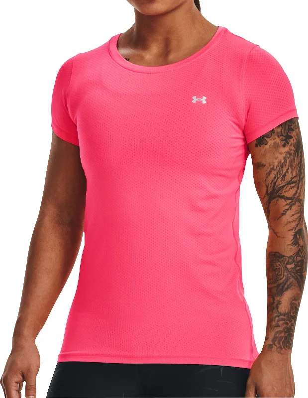 Under Armour Tech Mesh Short Sleeve Womens Running Top - Pink