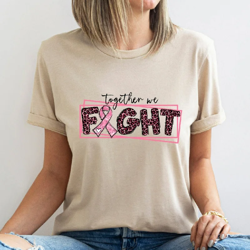 Breast Cancer Awareness Shirt, In October We Wear Pink TShirt, Together We Fight Graphic Tee