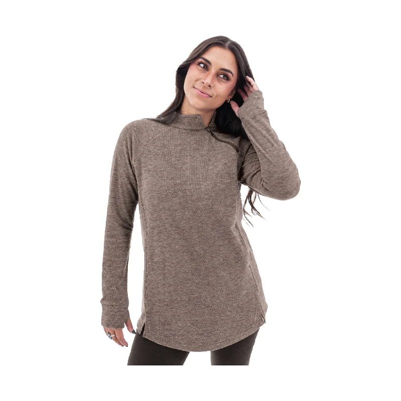 Aventura Women's McKenna Fleece Tunic - Black Coffee - ONLINE STORE CREDIT/EXCHANGE ONLY