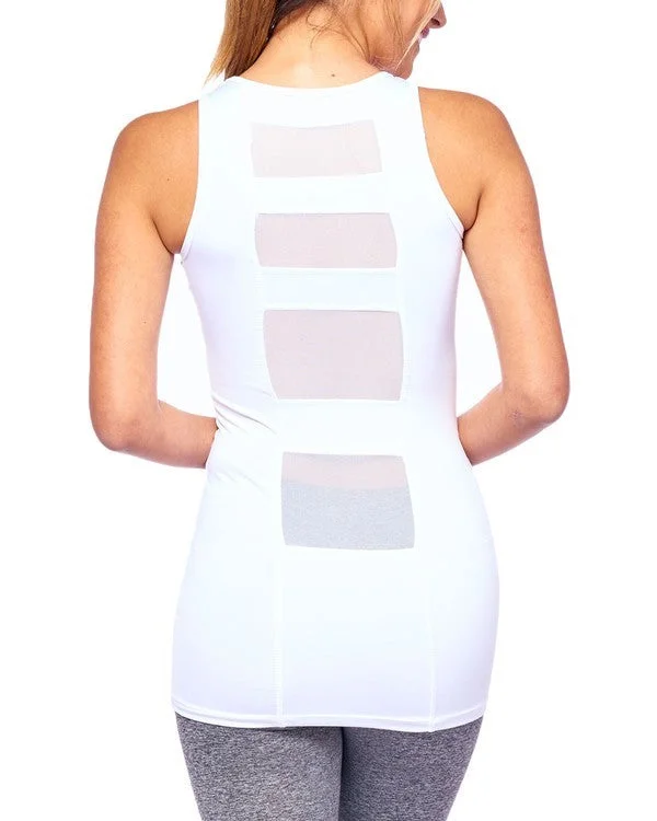 LA Society Workout Tank Top w/Mesh Back Panel