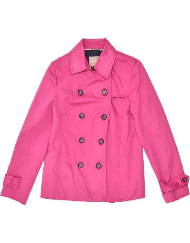 BANANA REPUBLIC Womens Pea Coat UK 10 Small Pink Cotton