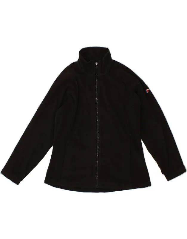 BERGHAUS Womens Fleece Jacket UK 12 Medium  Black Polyester