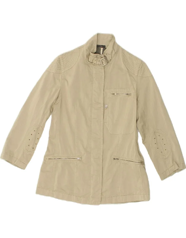 C.P. COMPANY Womens 3/4 Sleeve Utility Jacket IT 44 Medium Beige Cotton