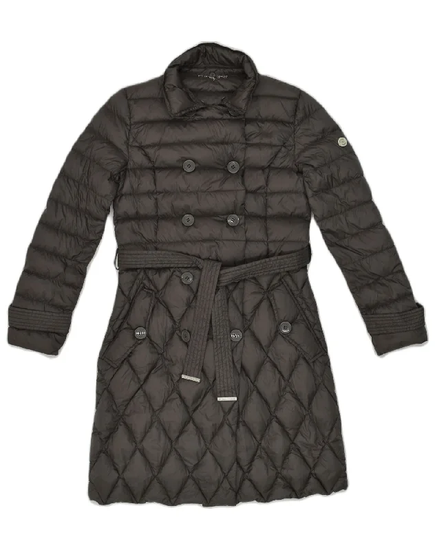 CERRUTI Womens Double Breasted Padded Coat IT 40 Small Black