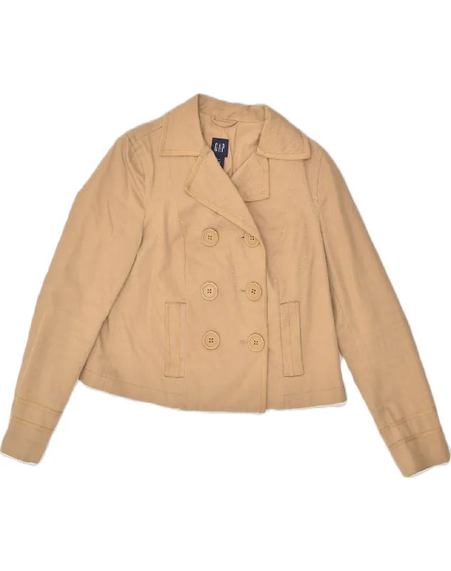 GAP Womens Pea Coat UK 10 Small Beige