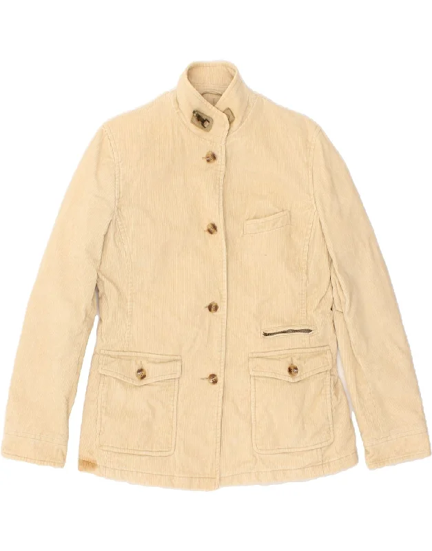 HENRY COTTONS Womens Corduroy Jacket IT 48 XL Beige Cotton