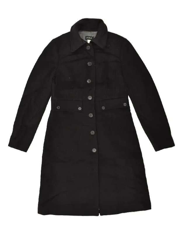 J. CREW Womens Chesterfield Coat US 2 XS Black Wool