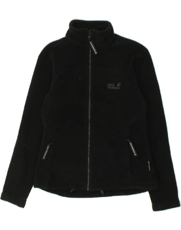 JACK WOLFSKIN Womens Fleece Jacket UK 14 Large Black