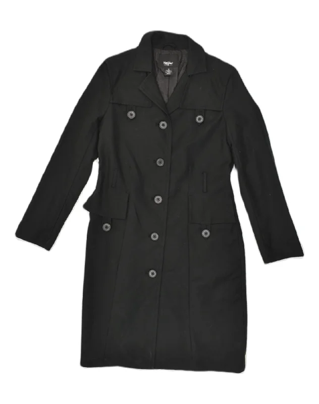 MOSSIMO Womens Coat UK 10 Small Black Cotton