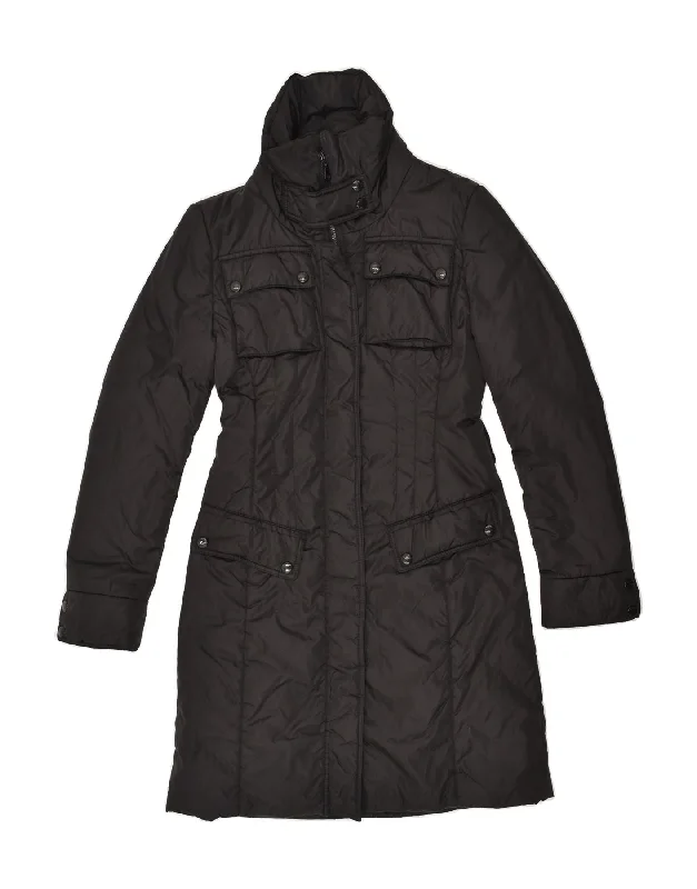 PATRIZIA PEPE FIRENZE Womens Padded Coat IT 40 Small Black Polyester