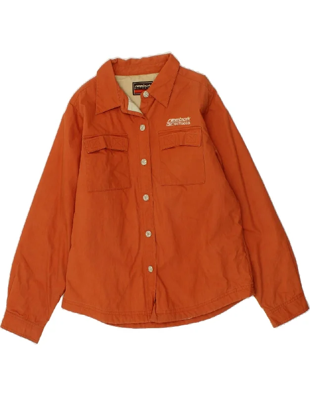 REEBOK Womens Utility Jacket UK 14 Medium Orange Nylon