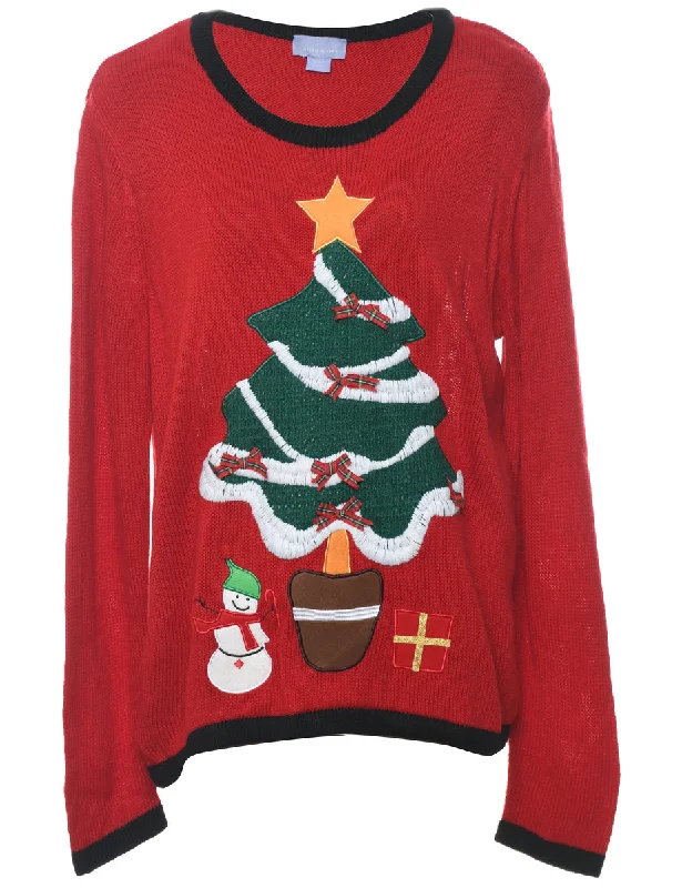 Snowman Christmas Jumper - L