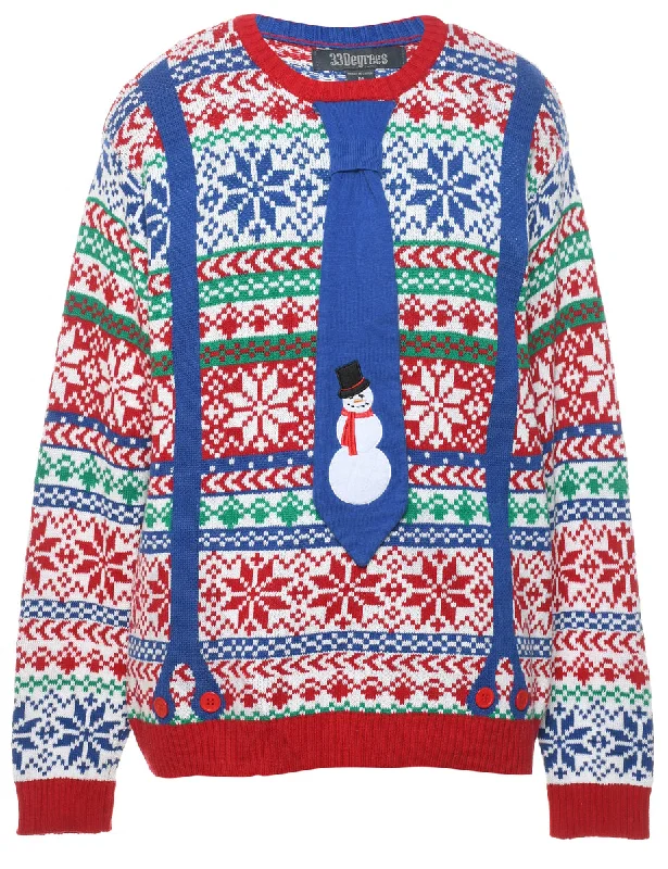 Snowman Christmas Jumper - M