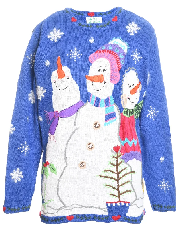 Snowman Christmas Jumper - M