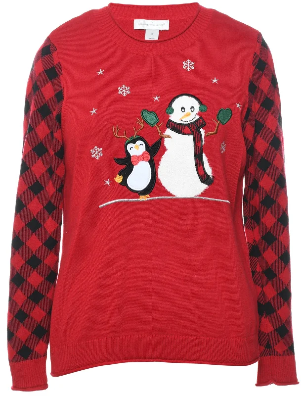 Snowman Christmas Jumper - M