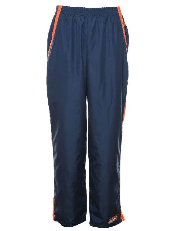 Starter Navy & Orange Track Pants - W36 L31