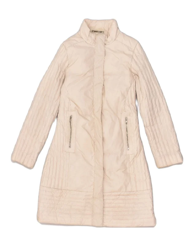 TRUSSARDI Womens Padded Coat IT 42 Medium Beige