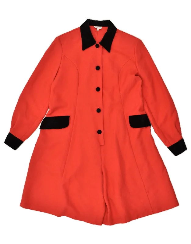 VINTAGE Womens Princess Coat IT 42 Medium Red