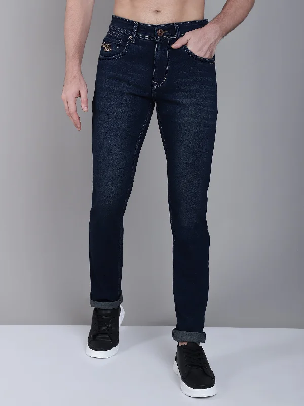 Men's Ultra Narrow fit Light Fade Dark Blue  Jeans