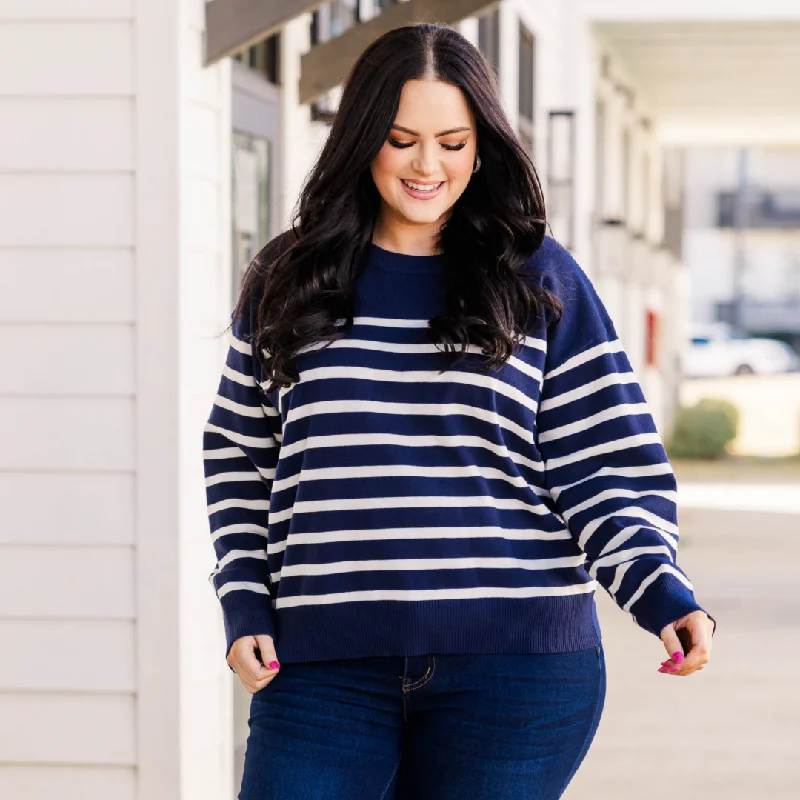 Dreams in December Sweater, Navy