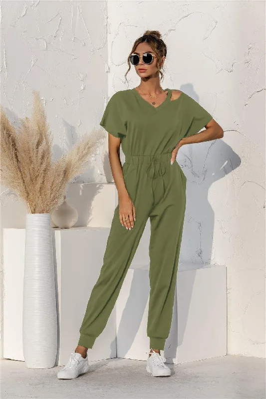 Take A Look Drawstring Jumpsuit