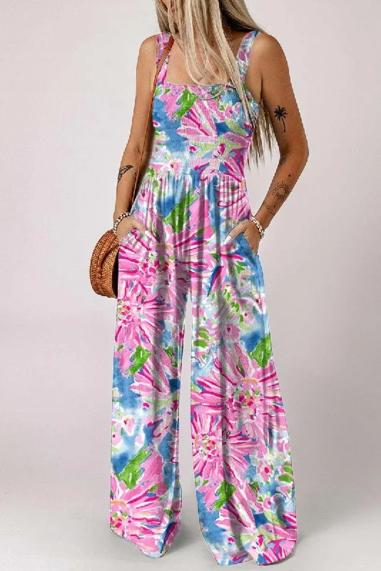 Blossom Bloom Floral Jumpsuit with Pockets